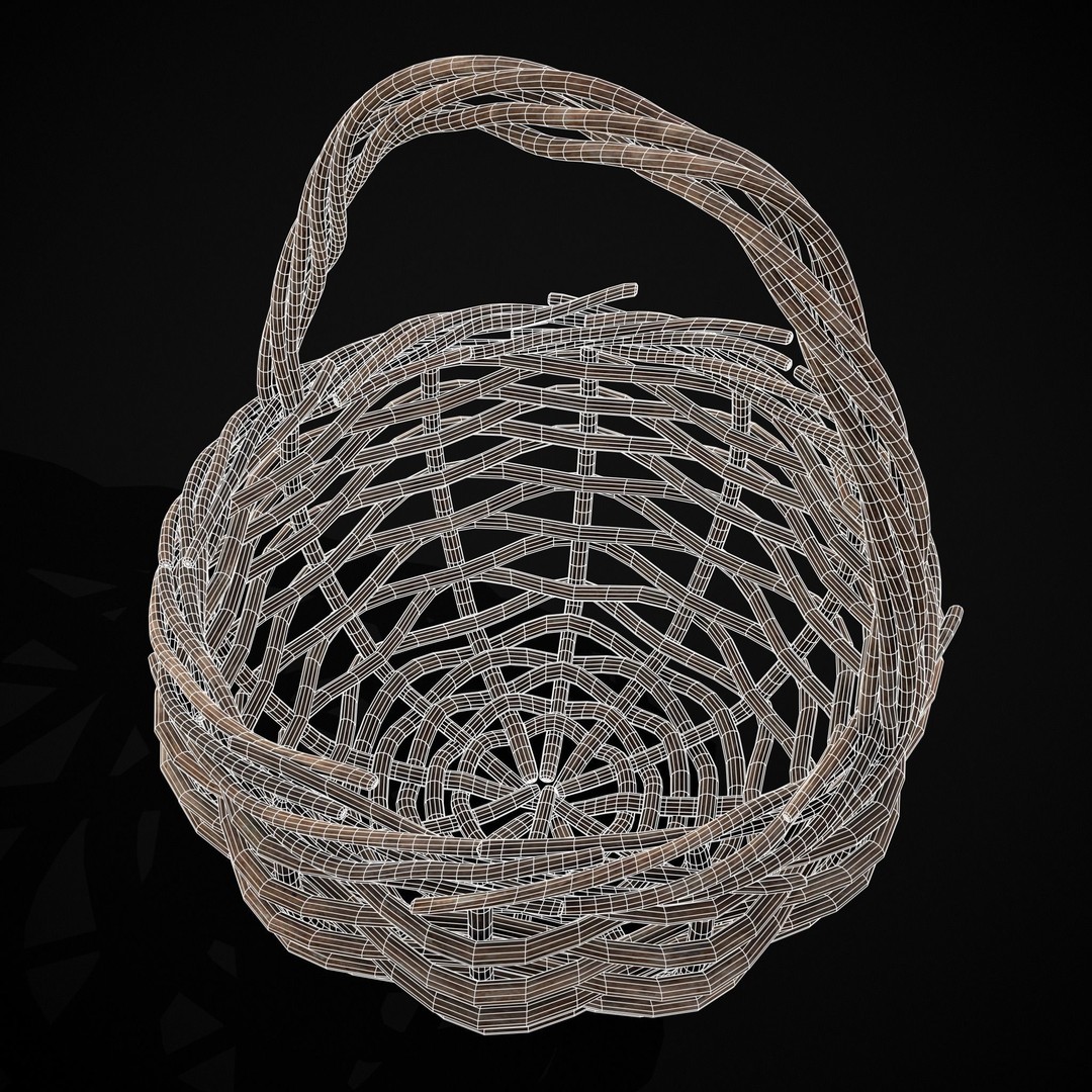 Wooden Root Basket 3D Model – Low Poly PBR Game Asset, FBX & OBJ - View 39