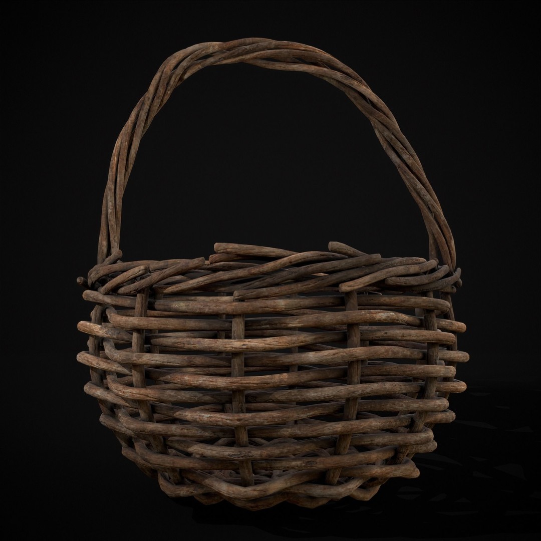 Wooden Root Basket 3D Model – Low Poly PBR Game Asset, FBX & OBJ - View 40