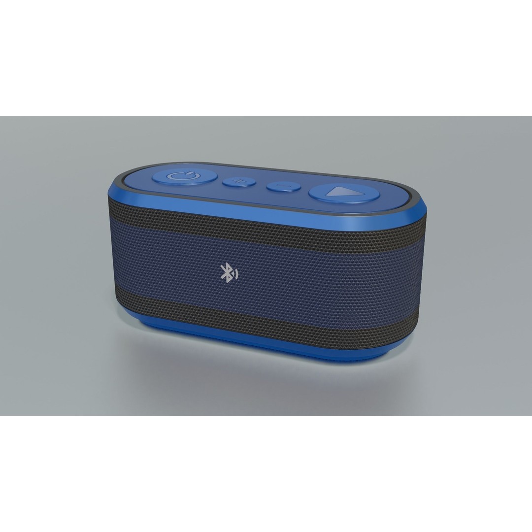 Bluetooth Speaker 3D Model – Low Poly Game Asset, FBX, PBR Textures - View 3