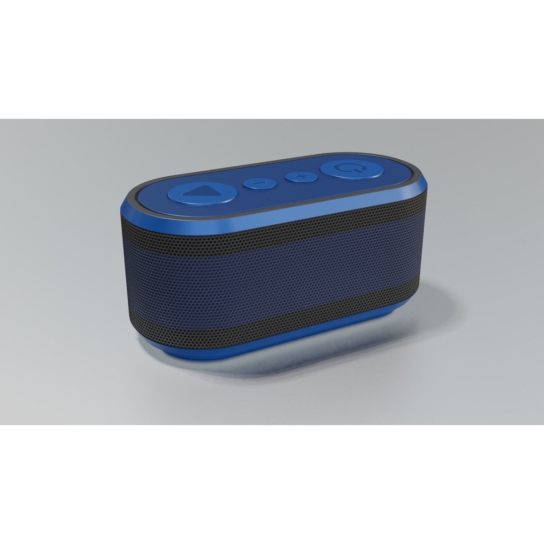 Bluetooth Speaker 3D Model – Low Poly Game Asset, FBX, PBR Textures - View 4