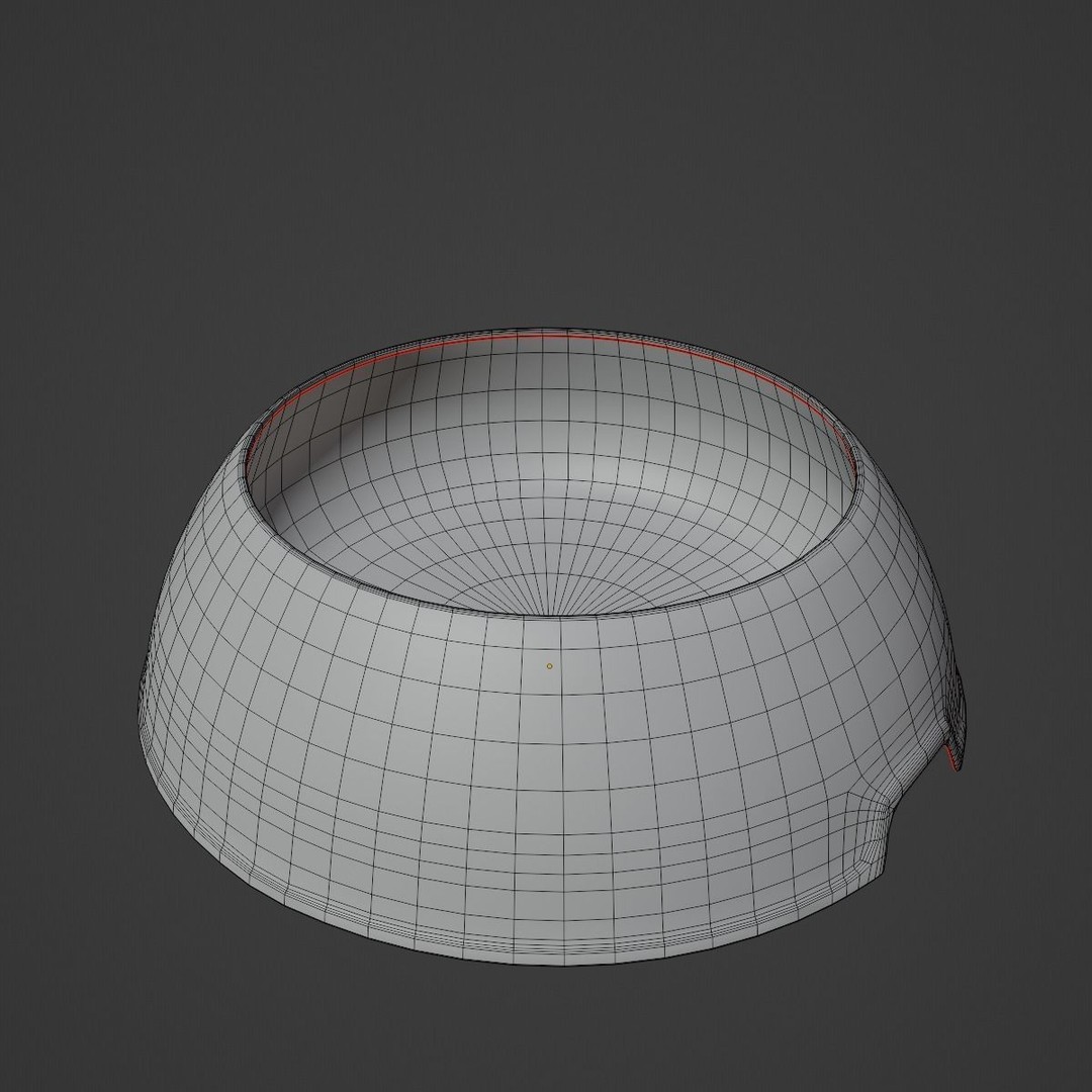 Plastic Dog Bowl 3D Model – Low Poly Game Asset, FBX, Blender