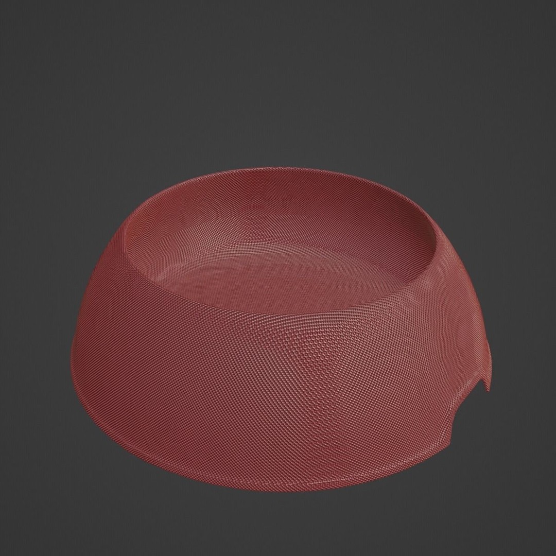 Plastic Dog Bowl 3D Model – Low Poly Game Asset, FBX, Blender - View 8