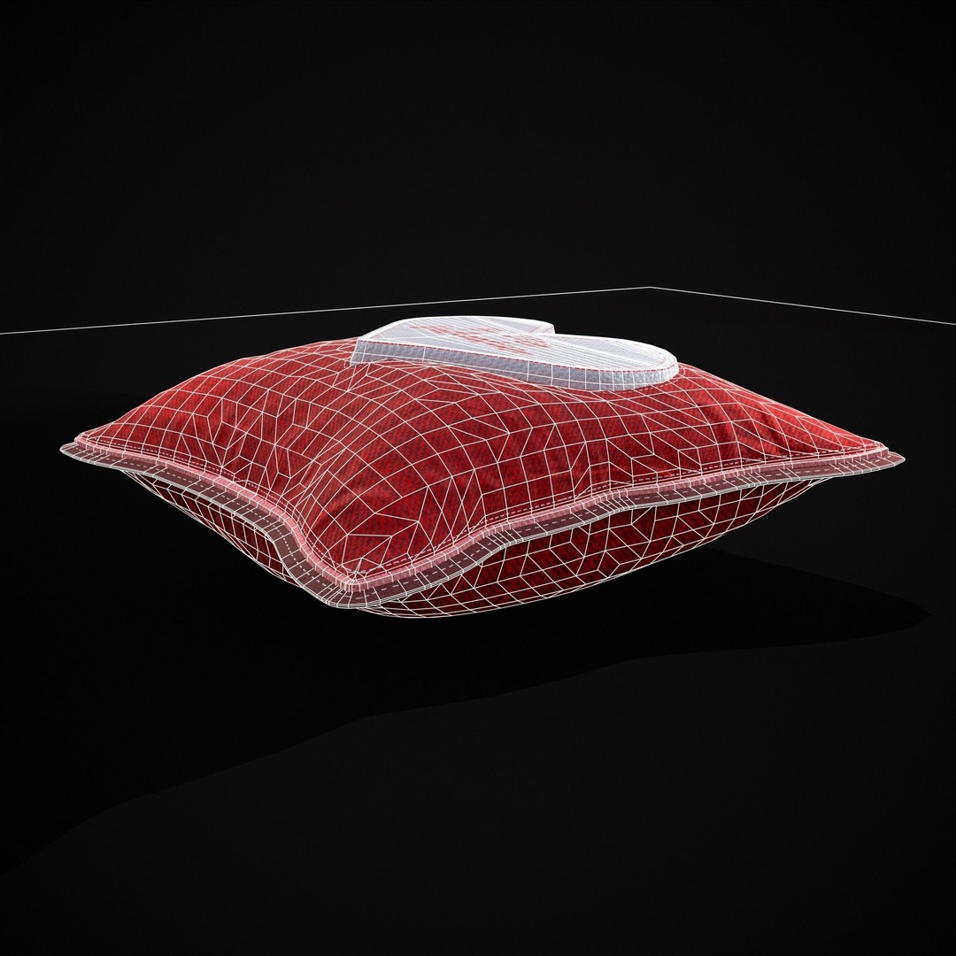 Be Mine Valentine Pillow 3D Model – Low Poly PBR Asset, FBX & OBJ - View 29