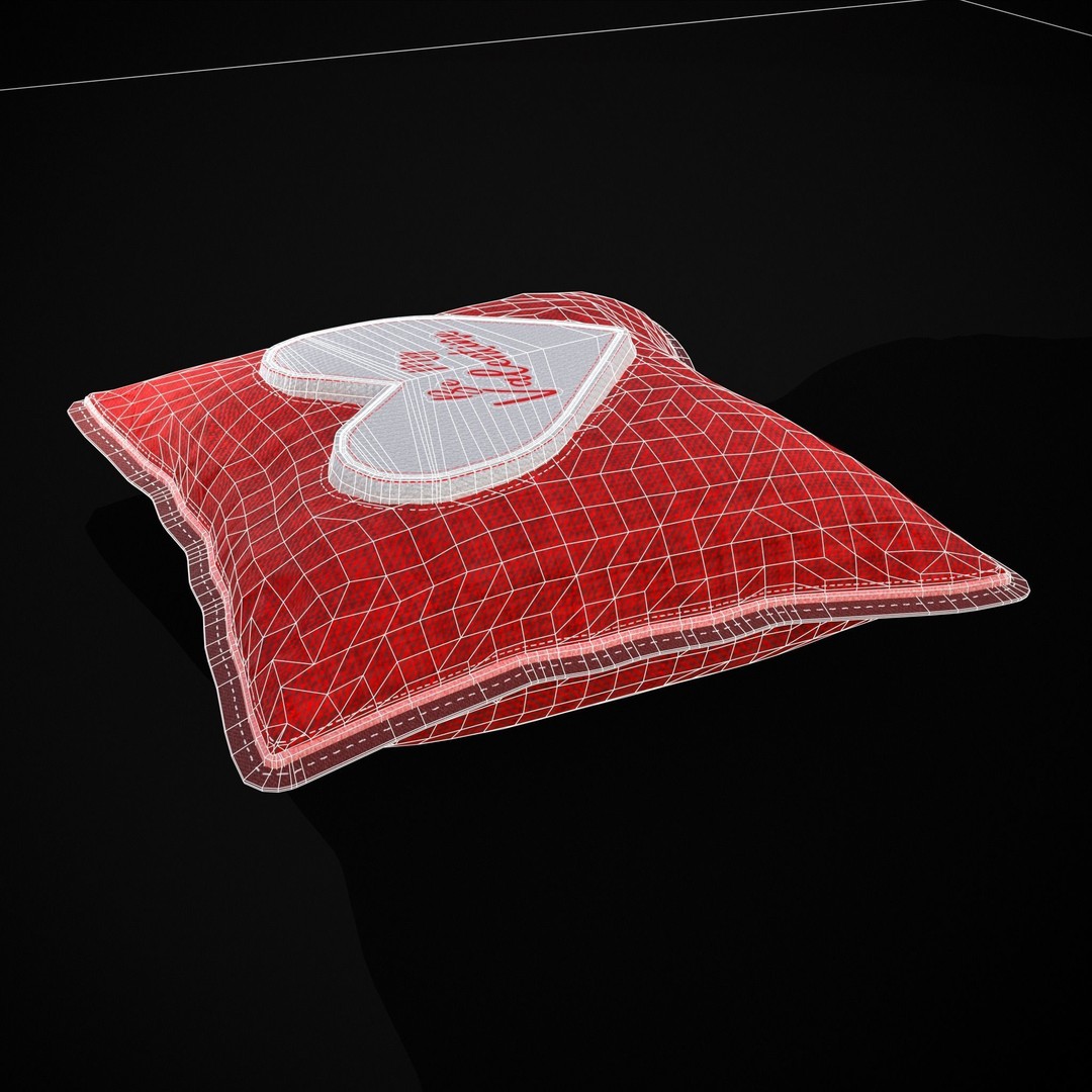 Be Mine Valentine Pillow 3D Model – Low Poly PBR Asset, FBX & OBJ - View 33