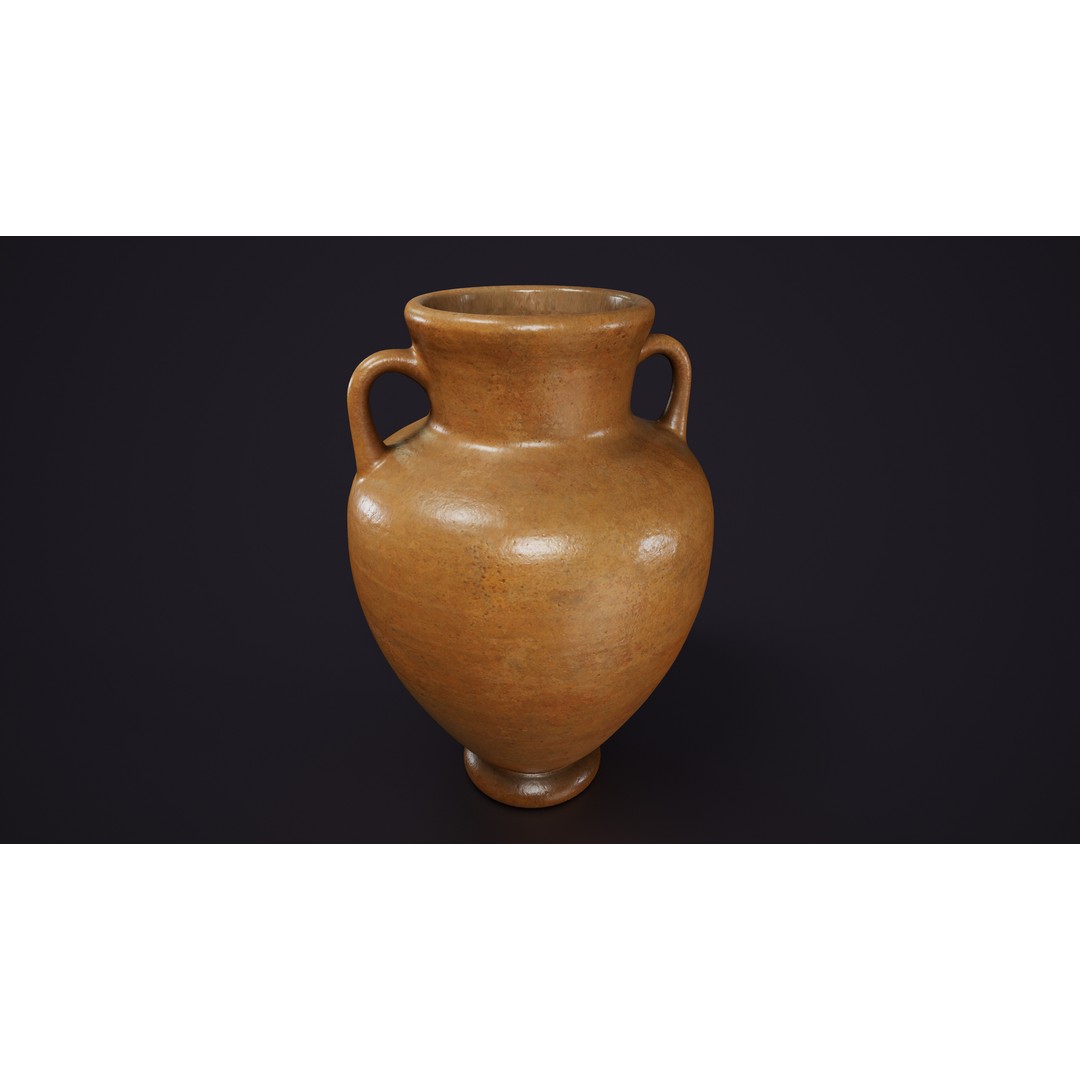 Clay Pots 3D Model – Low Poly Kitchenware Asset, FBX & OBJ Formats - View 13