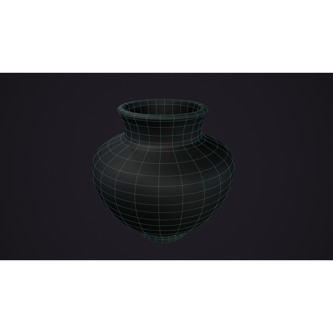 Clay Pots 3D Model – Low Poly Kitchenware Asset, FBX & OBJ Formats - View 16