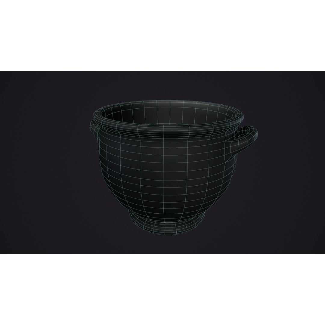 Clay Pots 3D Model – Low Poly Kitchenware Asset, FBX & OBJ Formats - View 8