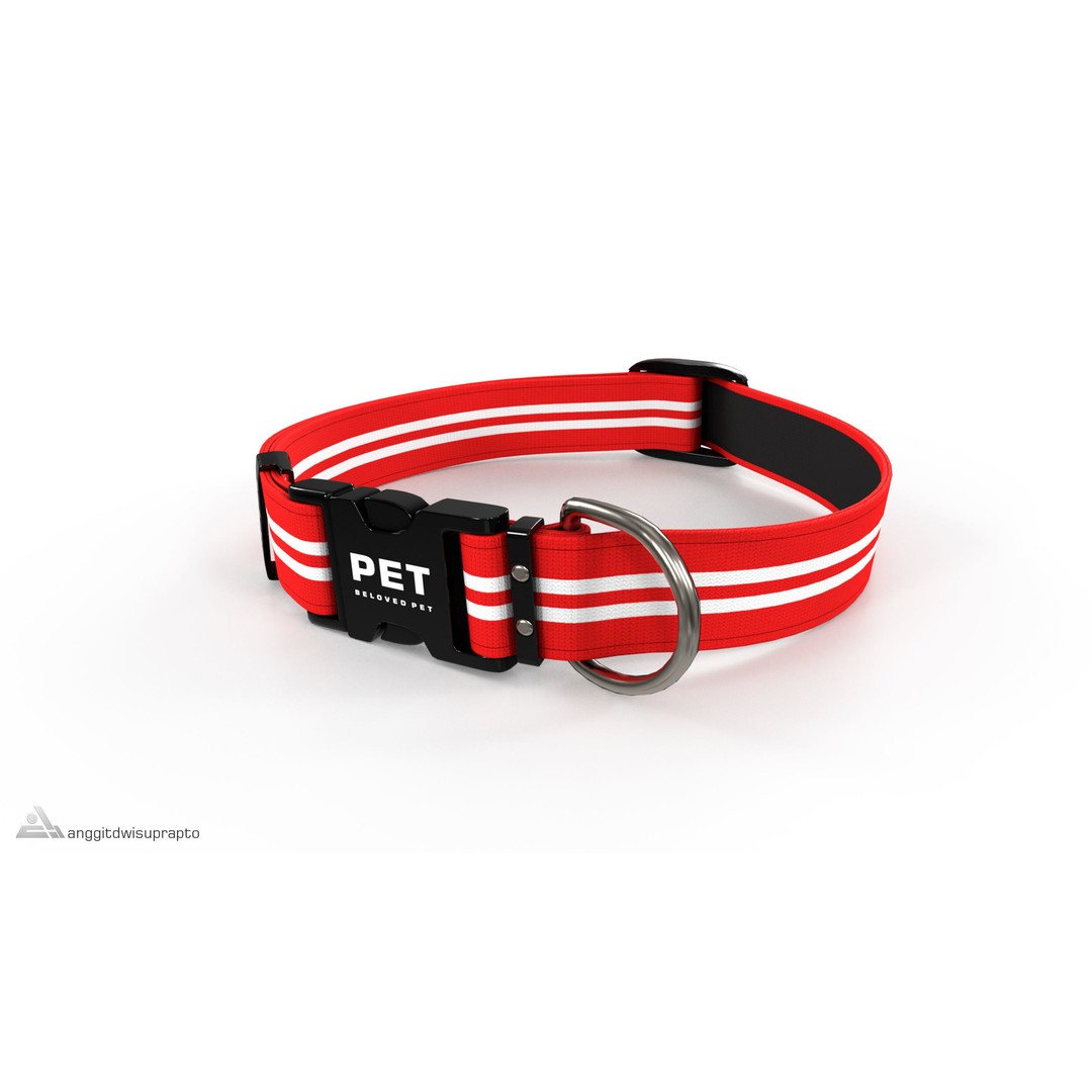 Pet Collar 3D Model – Low Poly Adjustable Accessory, FBX - View 4