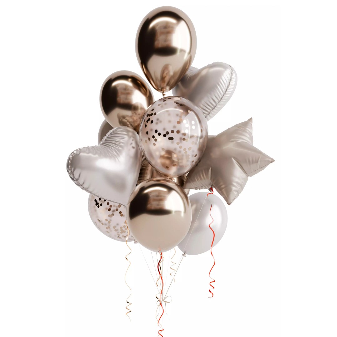 Holiday Balloons 3D Model – High Poly Decoration for Blender, FBX, OBJ - View 3