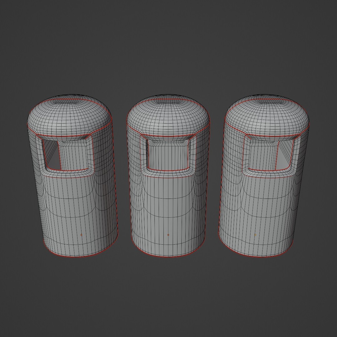 Trashbin 3D Model – Low Poly Household Asset, PBR Textures, FBX