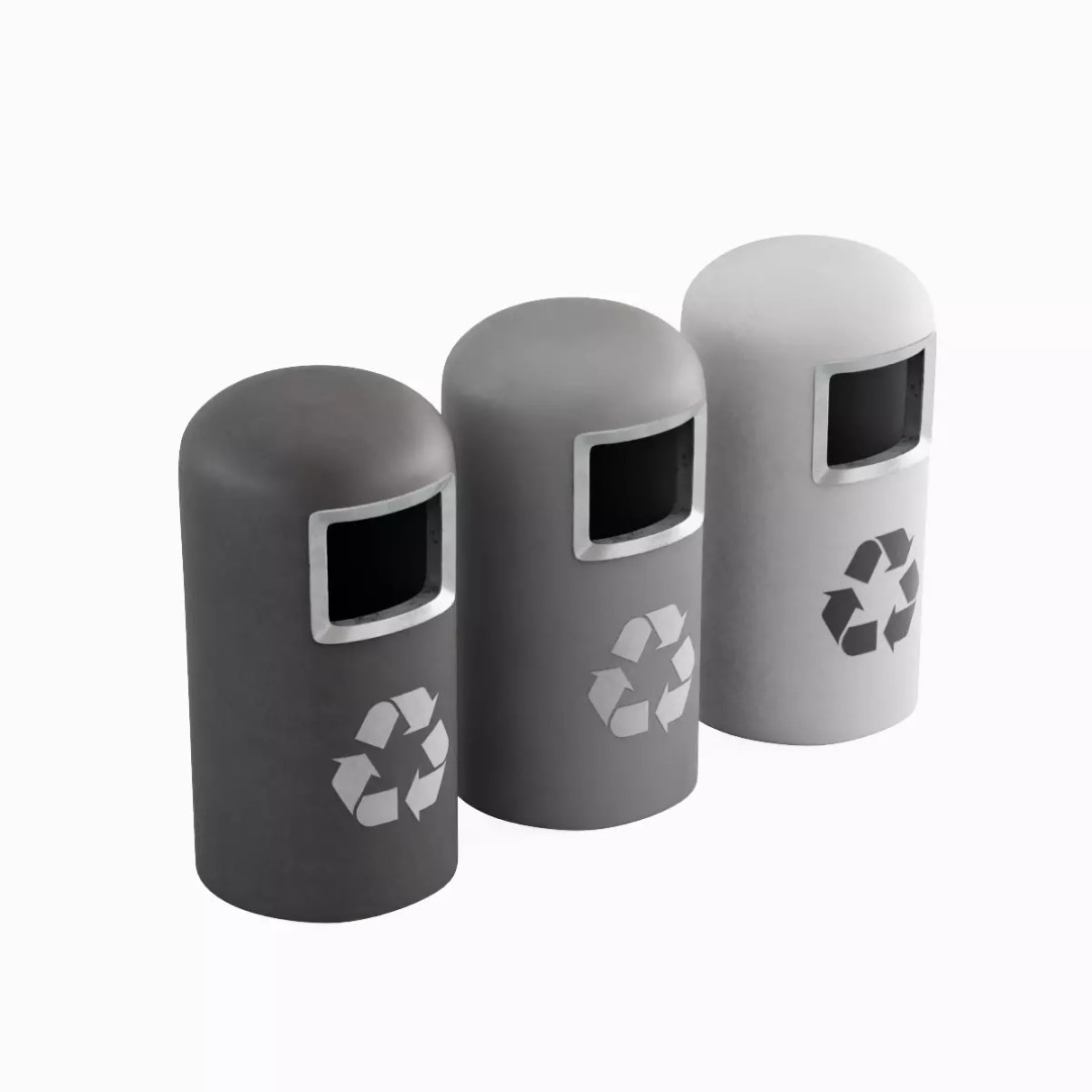 Trashbin 3D Model – Low Poly Household Asset, PBR Textures, FBX - View 2