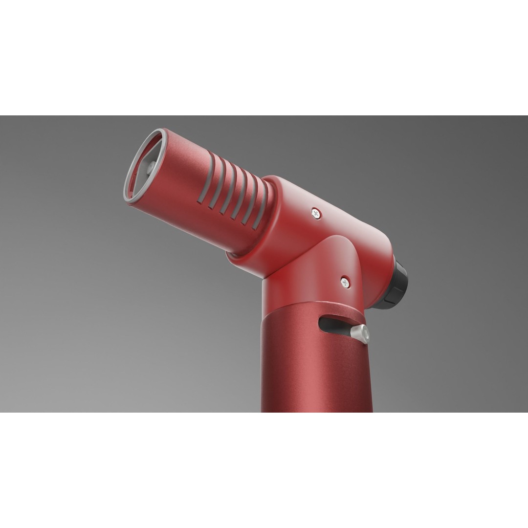 Red Lighter Gun 3D Model – PBR Game Asset, FBX & OBJ Formats - View 12
