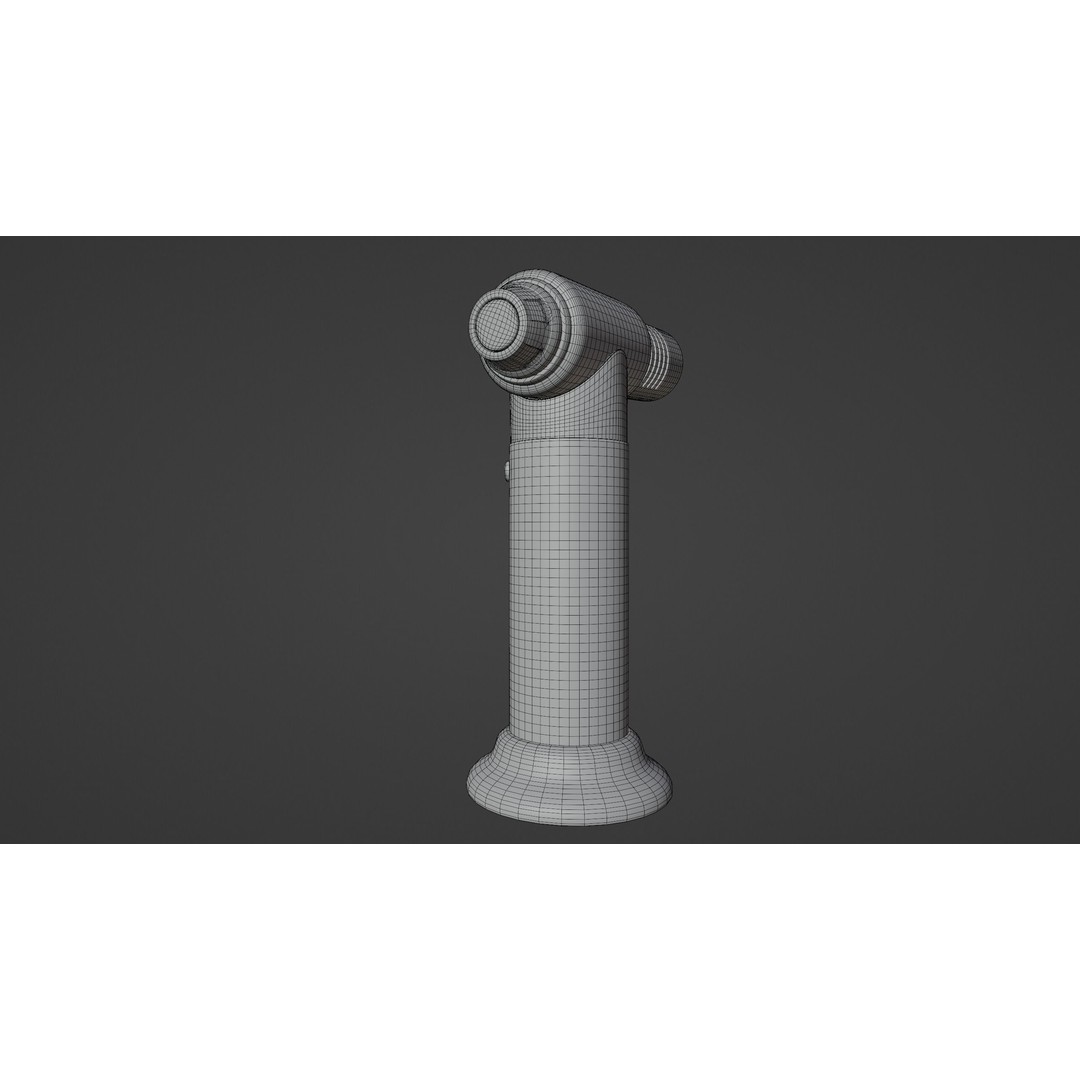 Red Lighter Gun 3D Model – PBR Game Asset, FBX & OBJ Formats - View 15