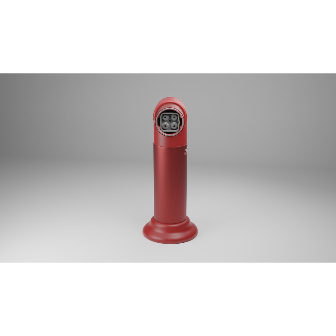 Red Lighter Gun 3D Model – PBR Game Asset, FBX & OBJ Formats - View 5