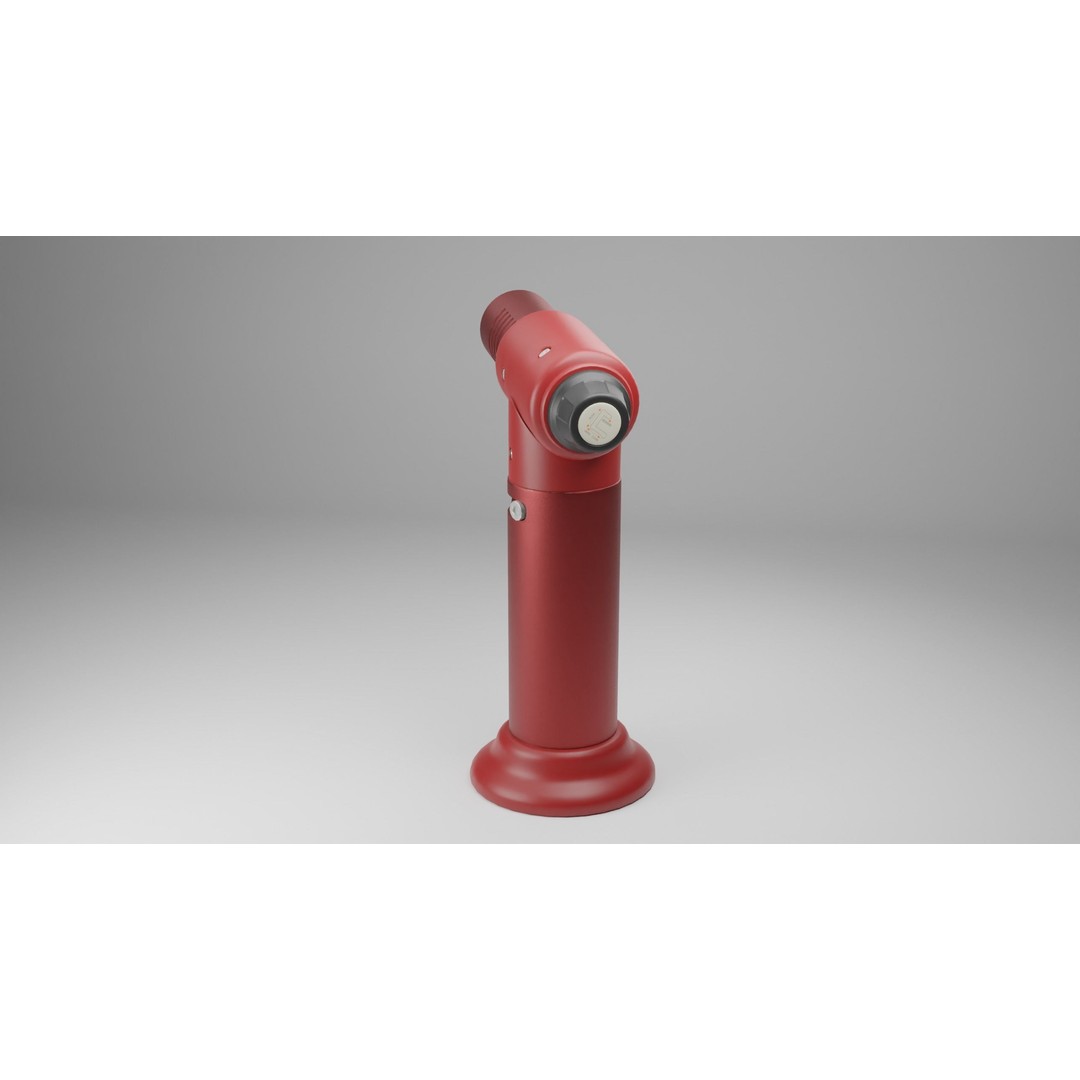 Red Lighter Gun 3D Model – PBR Game Asset, FBX & OBJ Formats - View 8