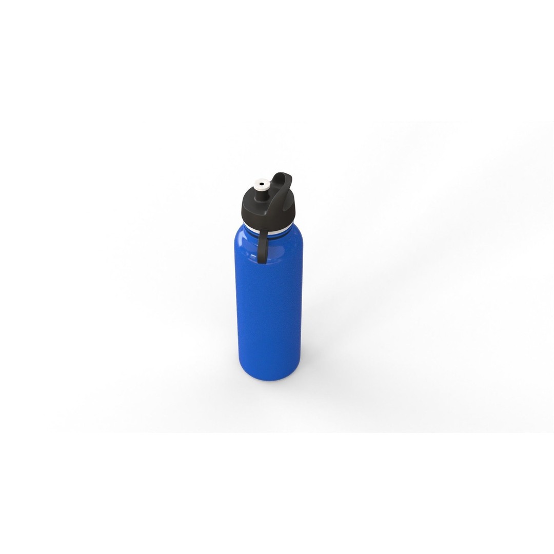 Sports Water Bottle 3D Model – PBR Textures, FBX Format - View 3