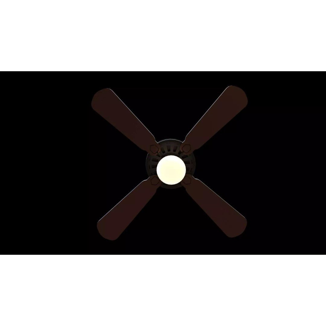 Ceiling Fan 3D Model – Low Poly Game Asset, PBR, FBX, OBJ - View 11