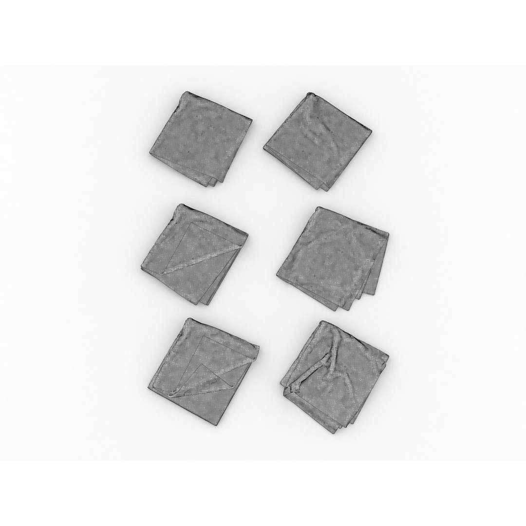Folded Towels 3D Model – Realistic Bathroom Asset, FBX & OBJ