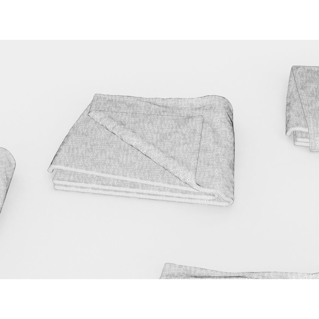 Folded Towels 3D Model – Realistic Bathroom Asset, FBX & OBJ - View 16