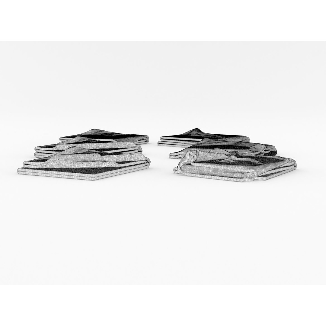 Folded Towels 3D Model – Realistic Bathroom Asset, FBX & OBJ - View 17