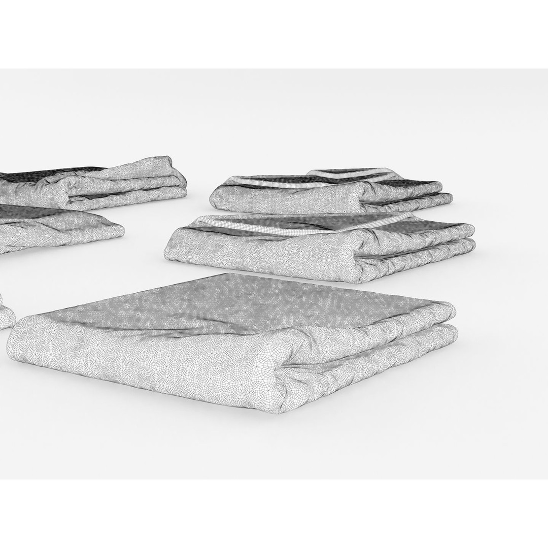 Folded Towels 3D Model – Realistic Bathroom Asset, FBX & OBJ - View 18