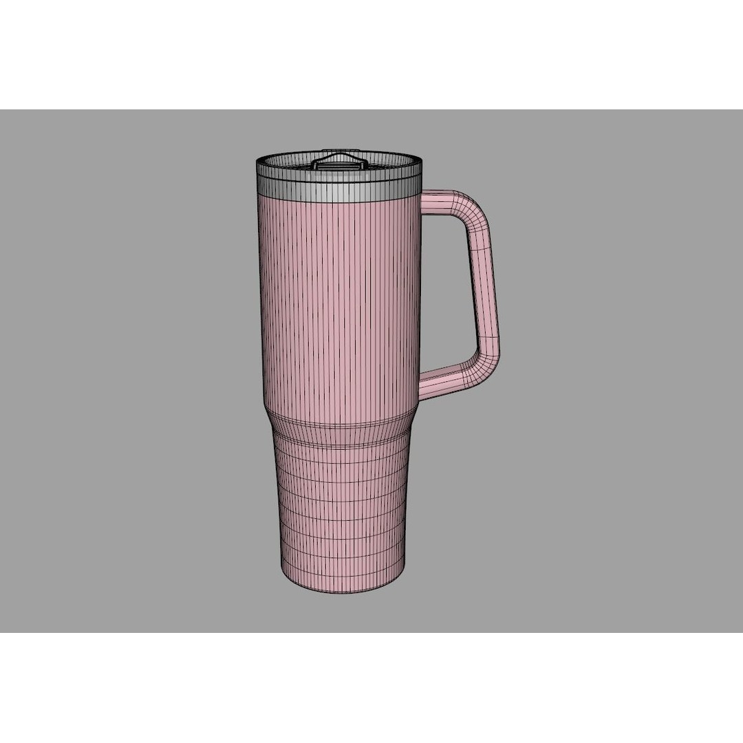 Mug Tumbler 3D Model – Insulated Container 650ml, FBX - View 11