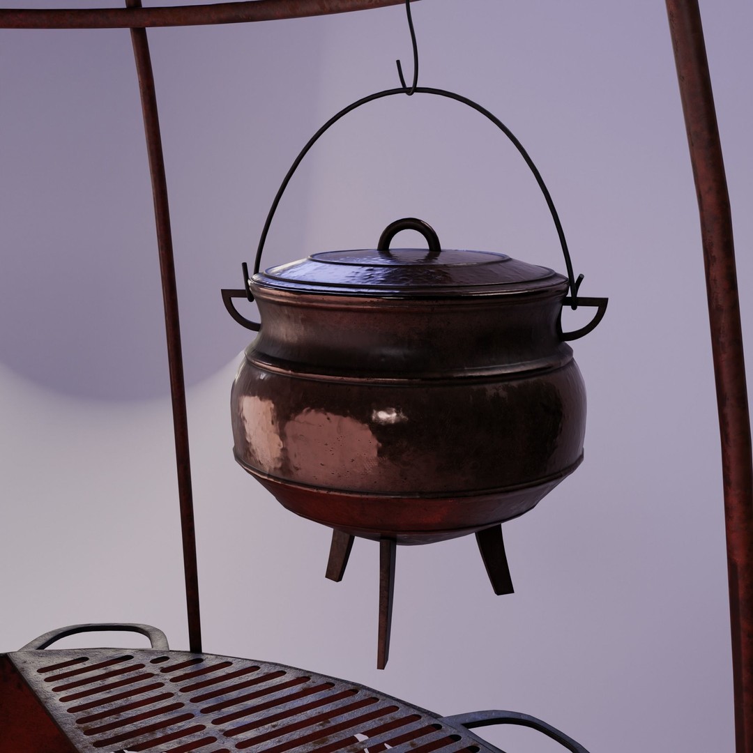 Arrayan Grill Stove 3D Model – Low Poly Game Ready Asset, FBX, OBJ, Blender - View 14