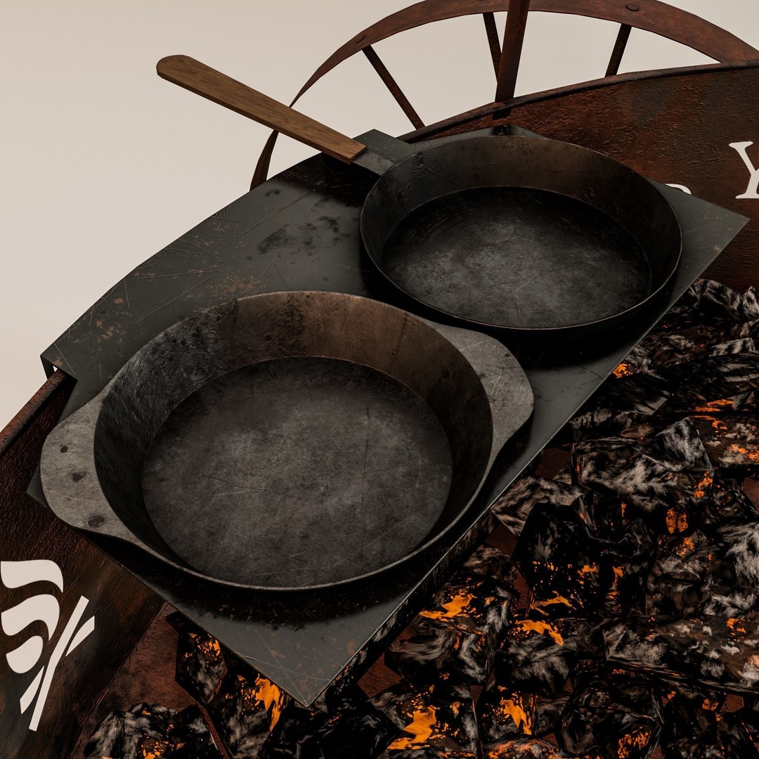 Arrayan Grill Stove 3D Model – Low Poly Game Ready Asset, FBX, OBJ, Blender - View 7