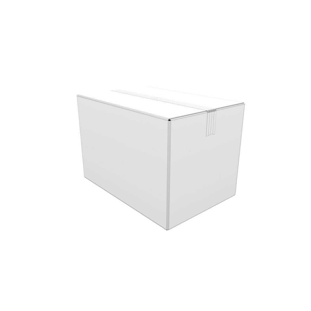 Cardboard Box 3D Model – Low Poly Sealed Packaging for Games - View 12