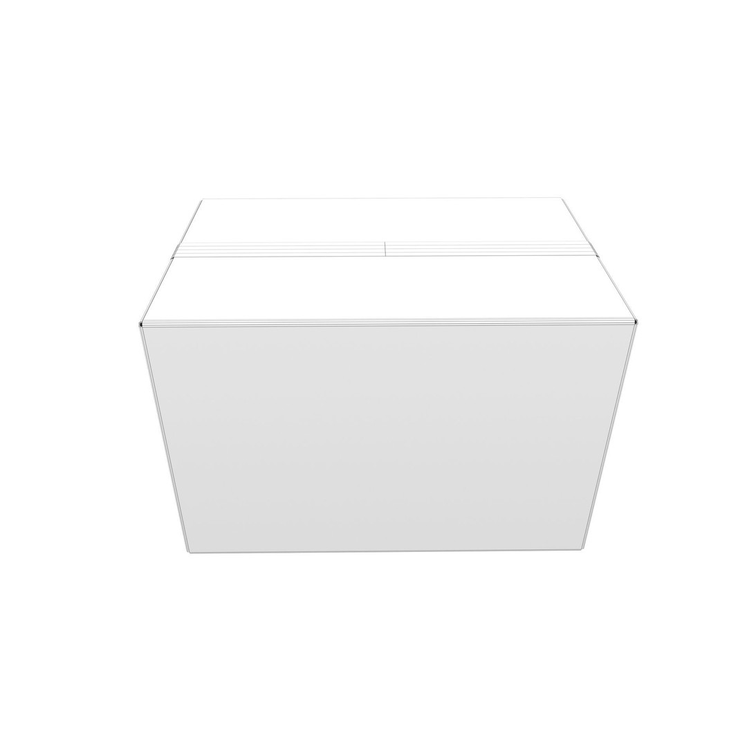 Cardboard Box 3D Model – Low Poly Sealed Packaging for Games - View 15