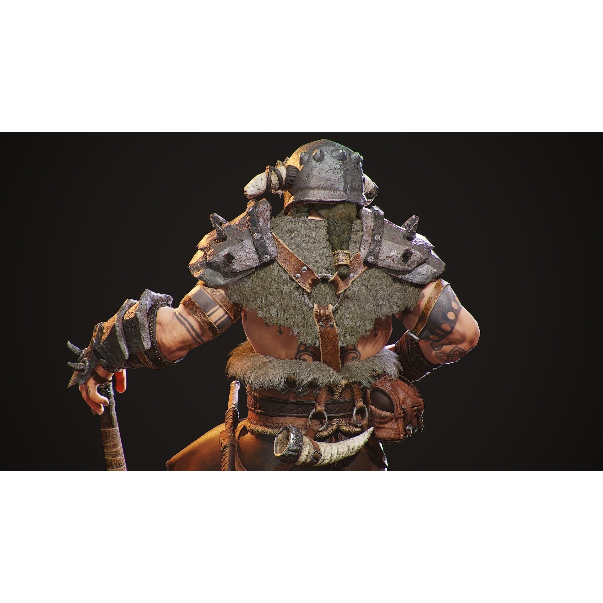 Viking Raider - Low-Poly Game-Ready 3D Model - View 14