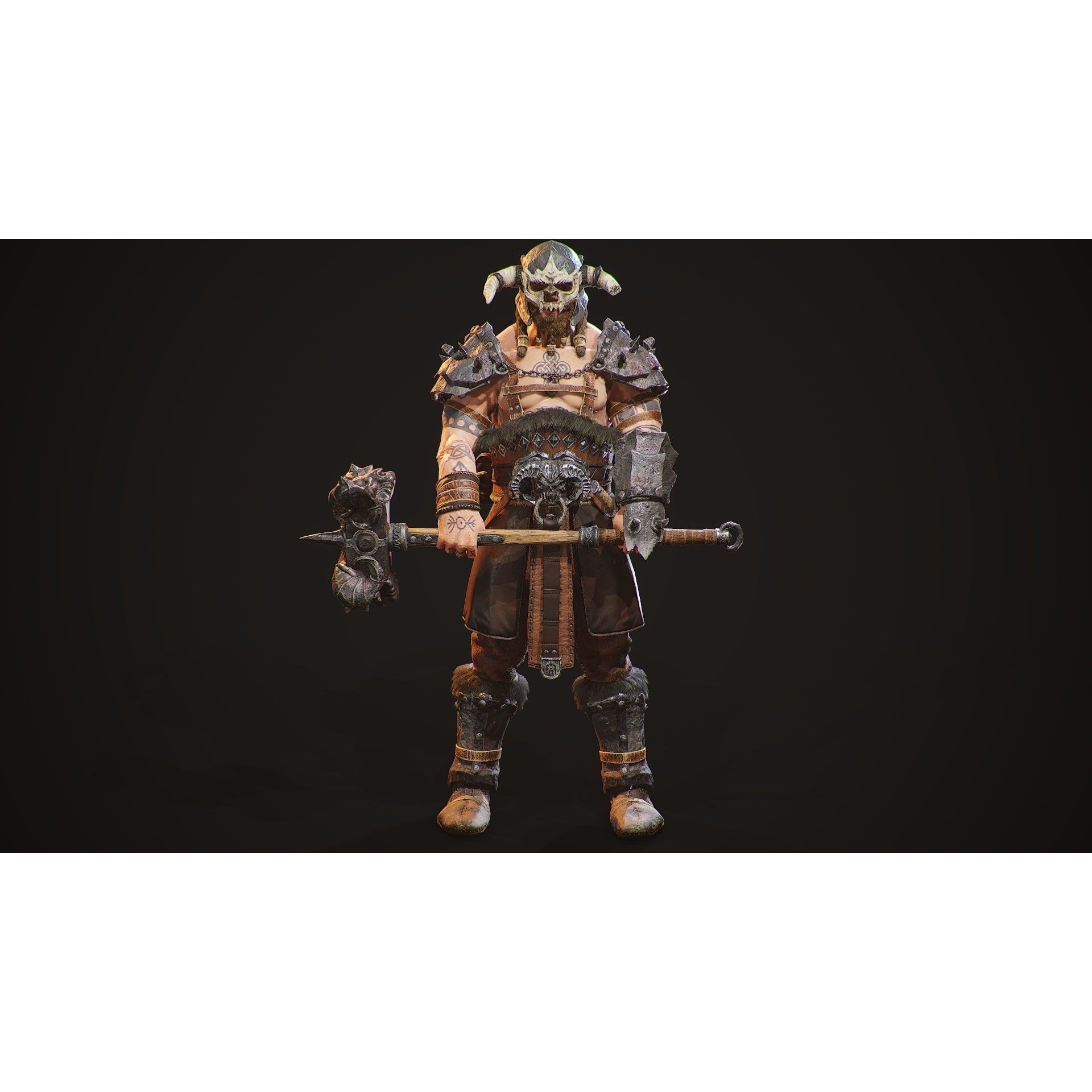 Viking Raider - Low-Poly Game-Ready 3D Model - View 15