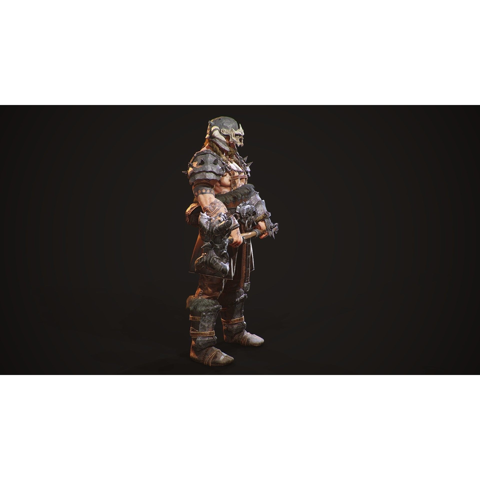 Viking Raider - Low-Poly Game-Ready 3D Model - View 16