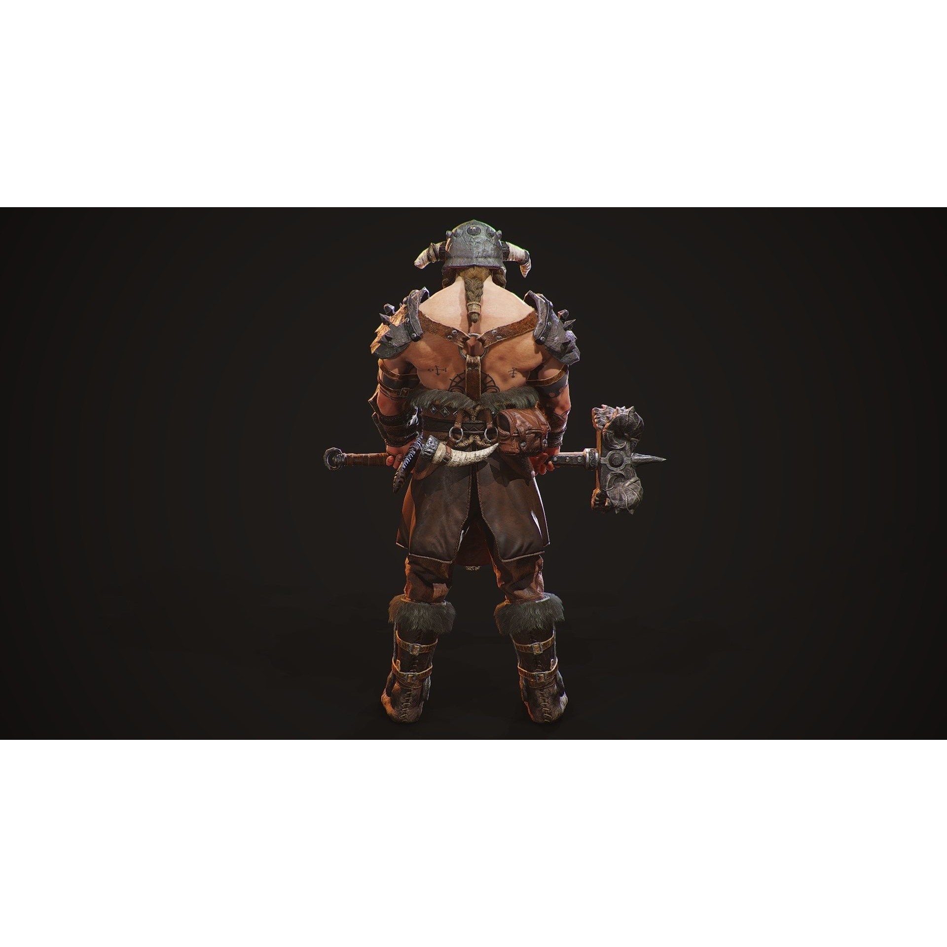 Viking Raider - Low-Poly Game-Ready 3D Model - View 17