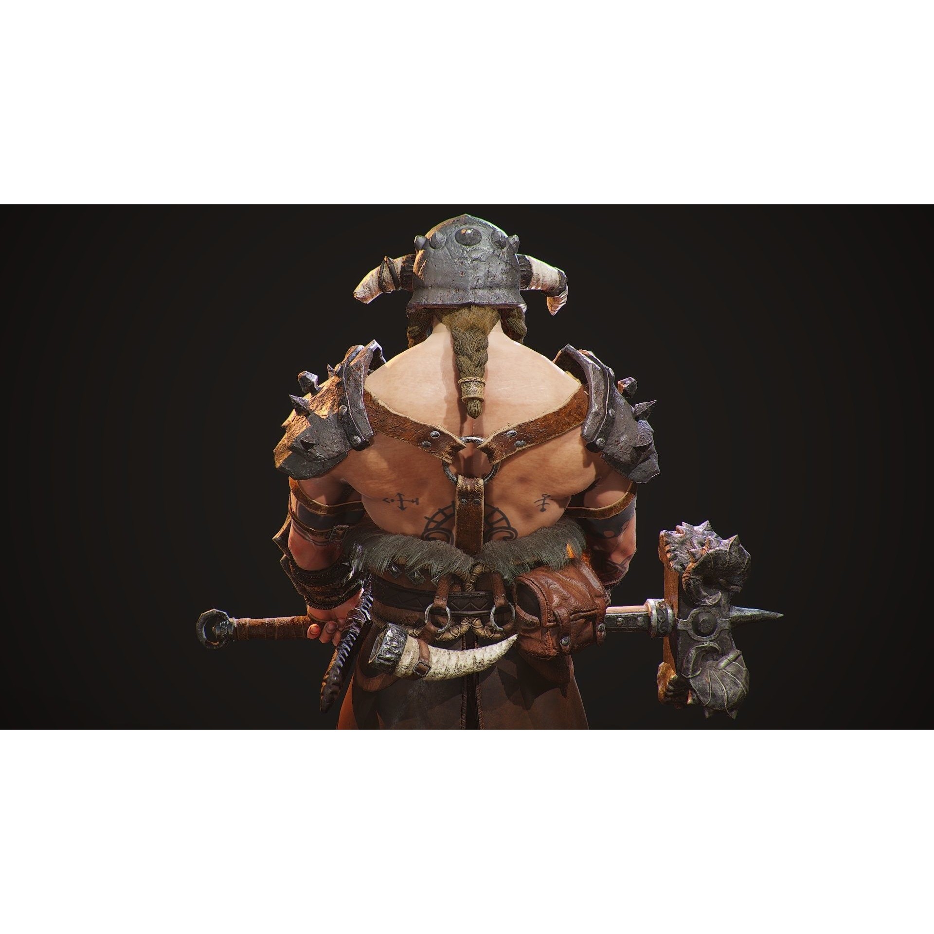 Viking Raider - Low-Poly Game-Ready 3D Model - View 18