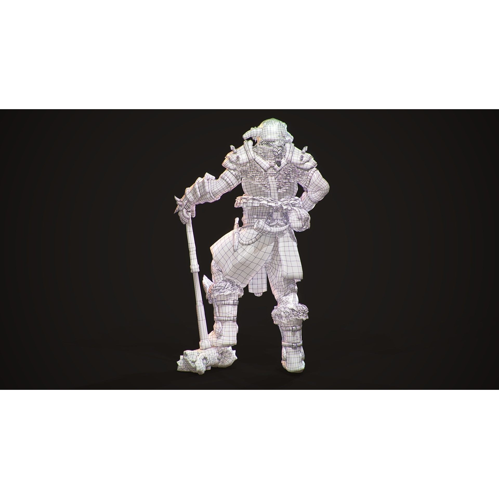 Viking Raider - Low-Poly Game-Ready 3D Model - View 20