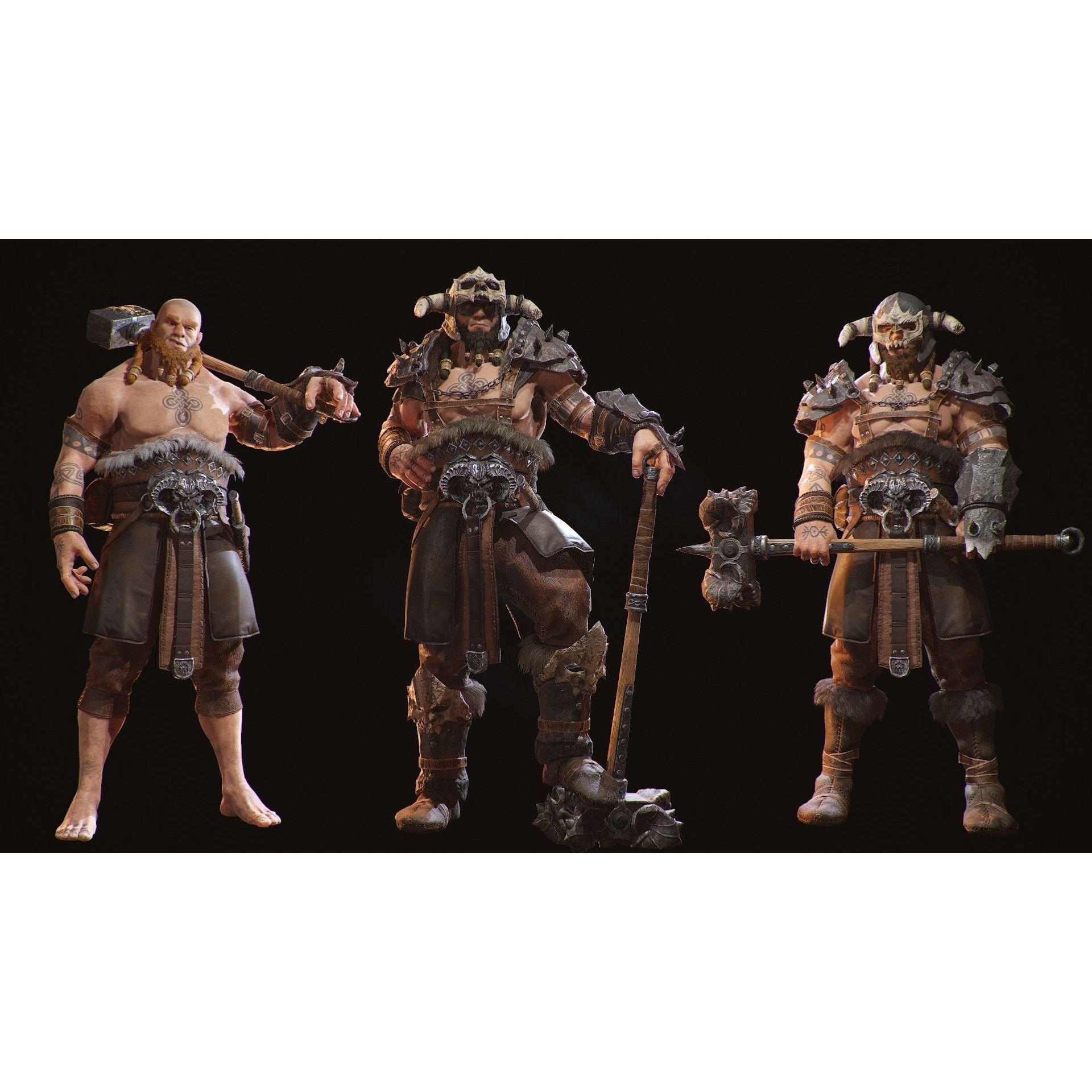 Viking Raider - Low-Poly Game-Ready 3D Model - View 28