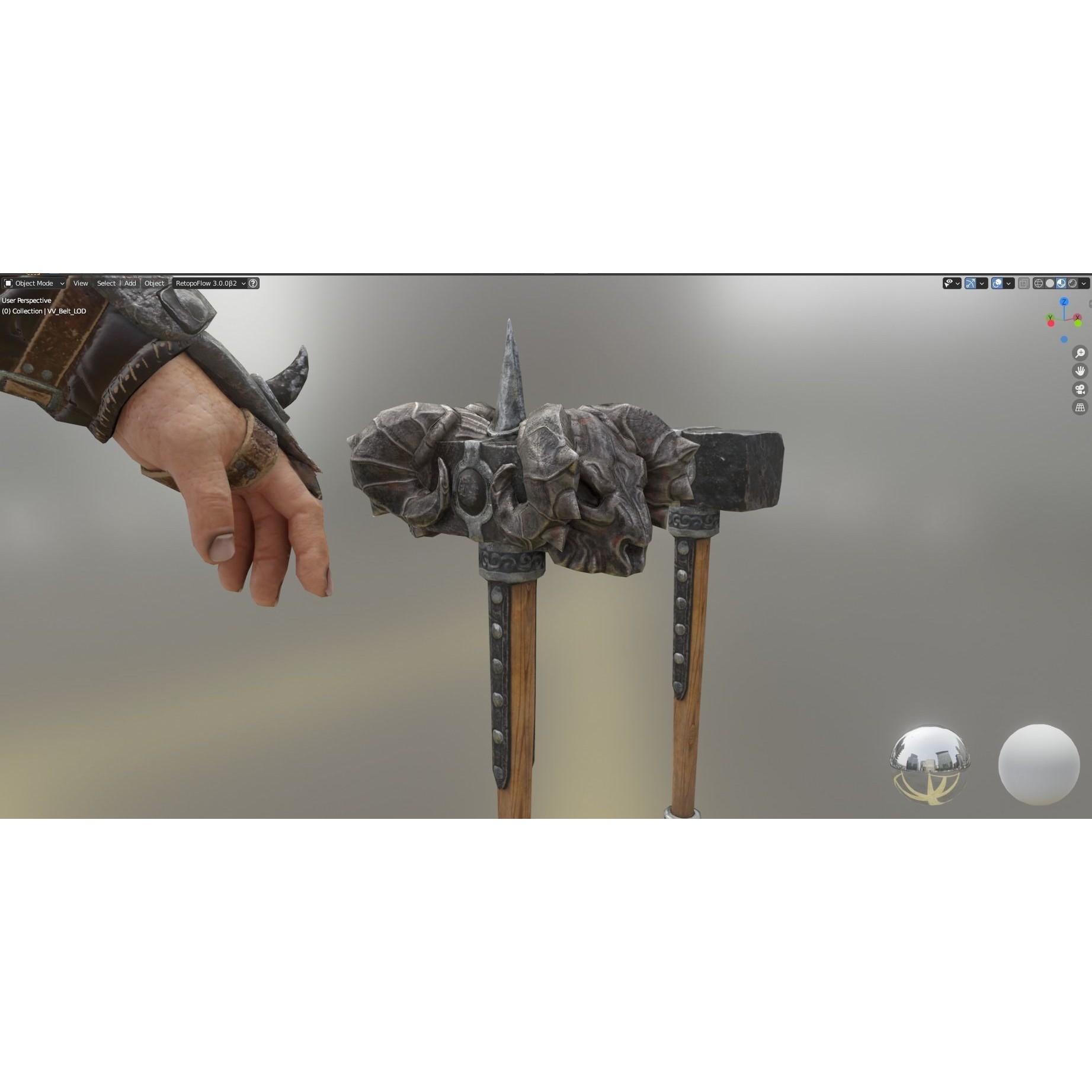 Viking Raider - Low-Poly Game-Ready 3D Model - View 31