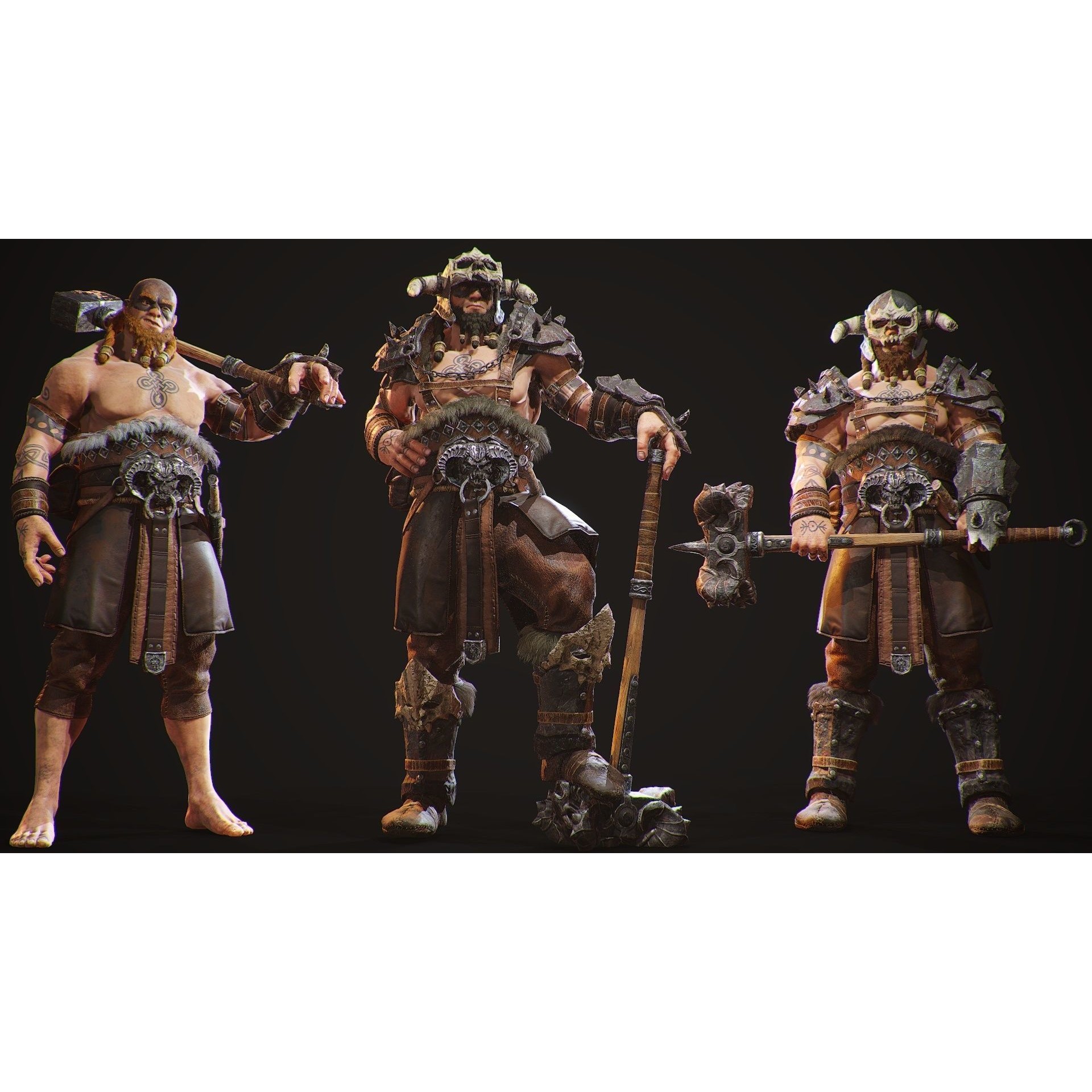 Viking Raider - Low-Poly Game-Ready 3D Model - View 4