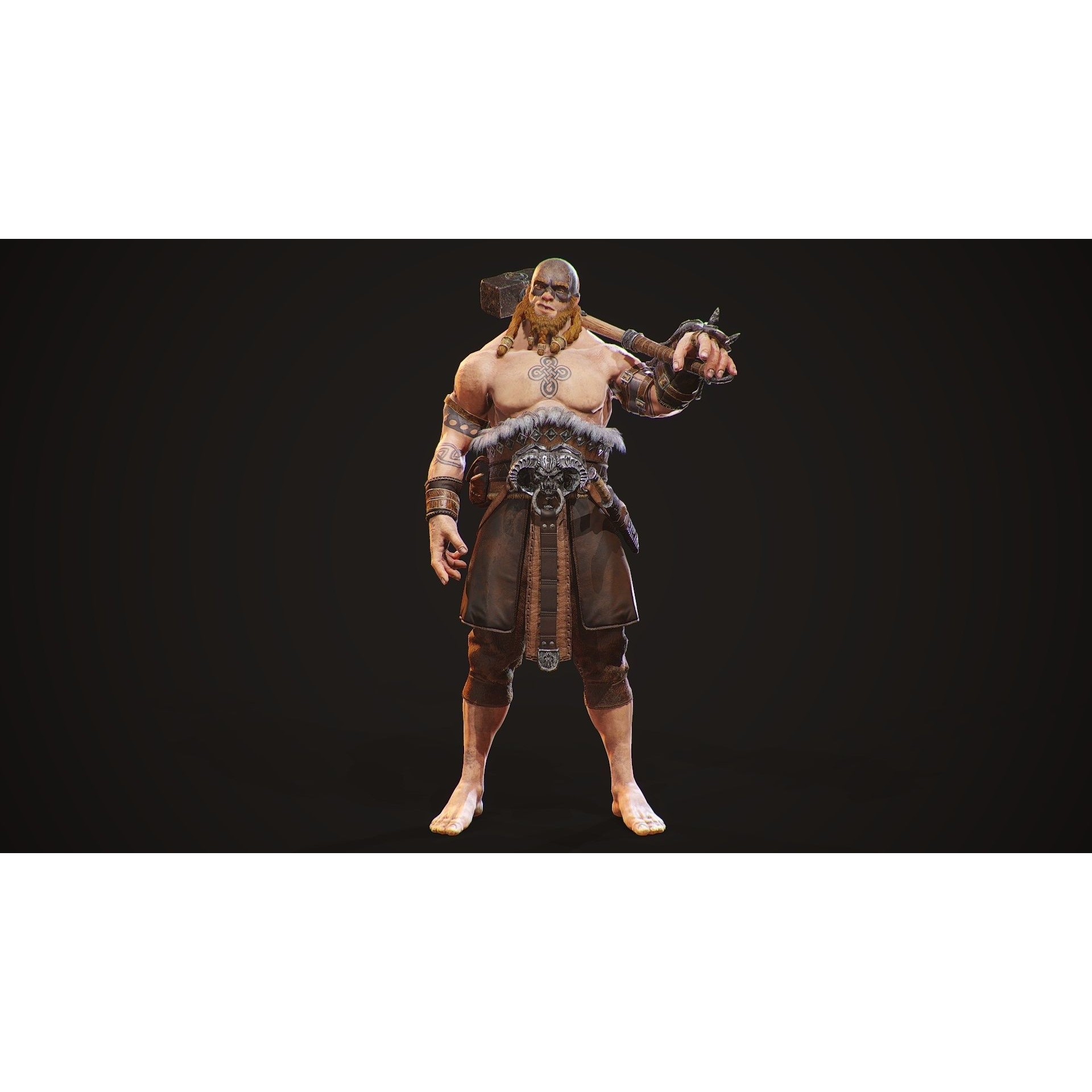 Viking Raider - Low-Poly Game-Ready 3D Model - View 6