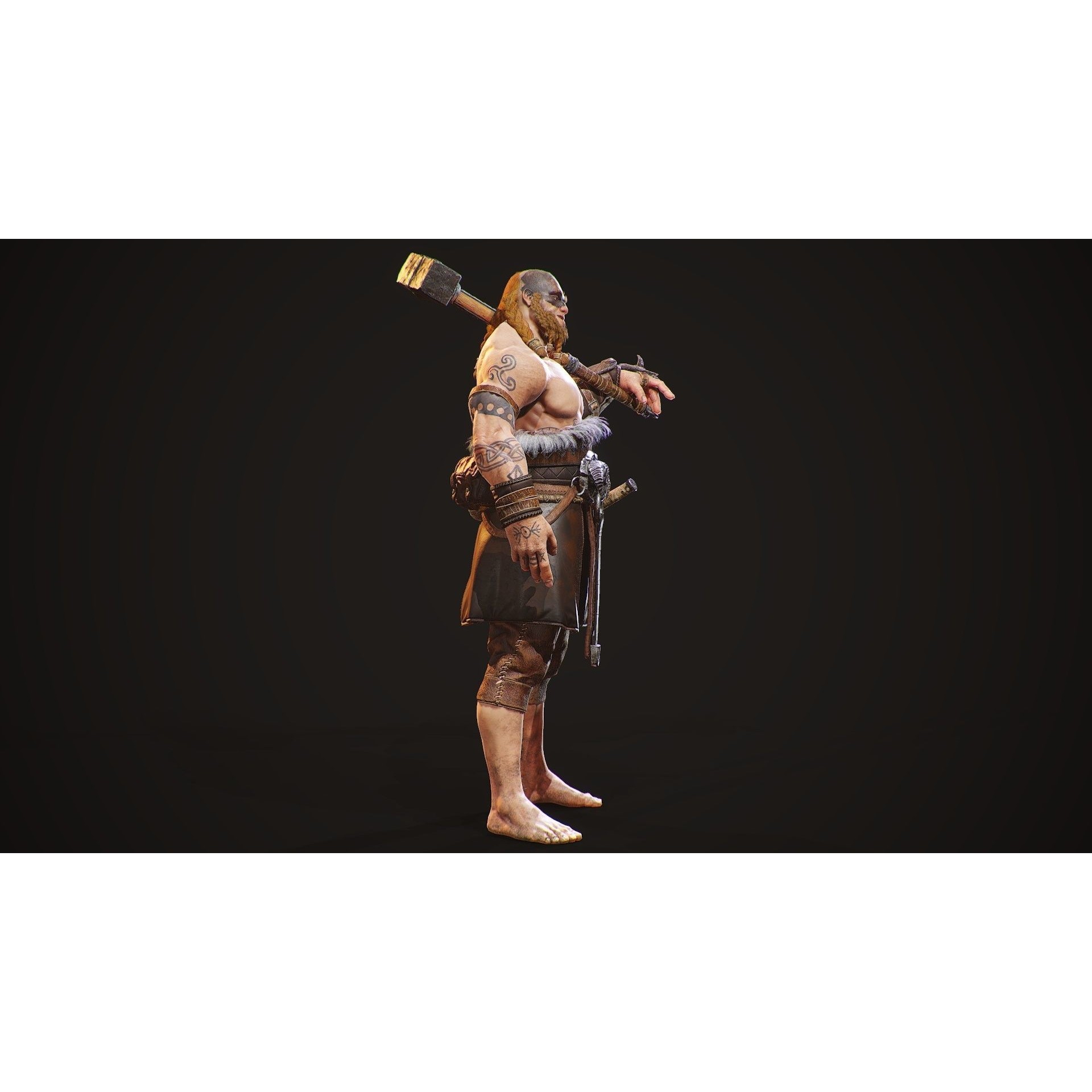 Viking Raider - Low-Poly Game-Ready 3D Model - View 7