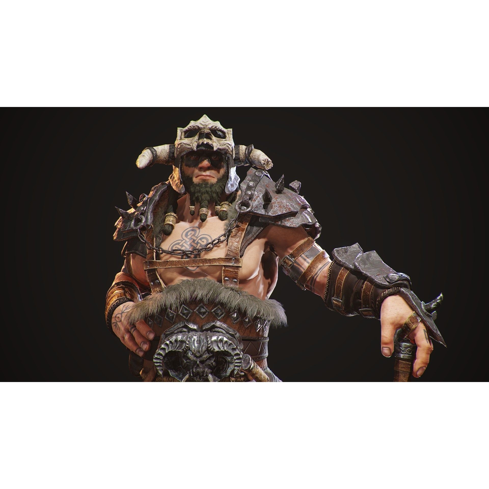 Viking Raider - Low-Poly Game-Ready 3D Model - View 9