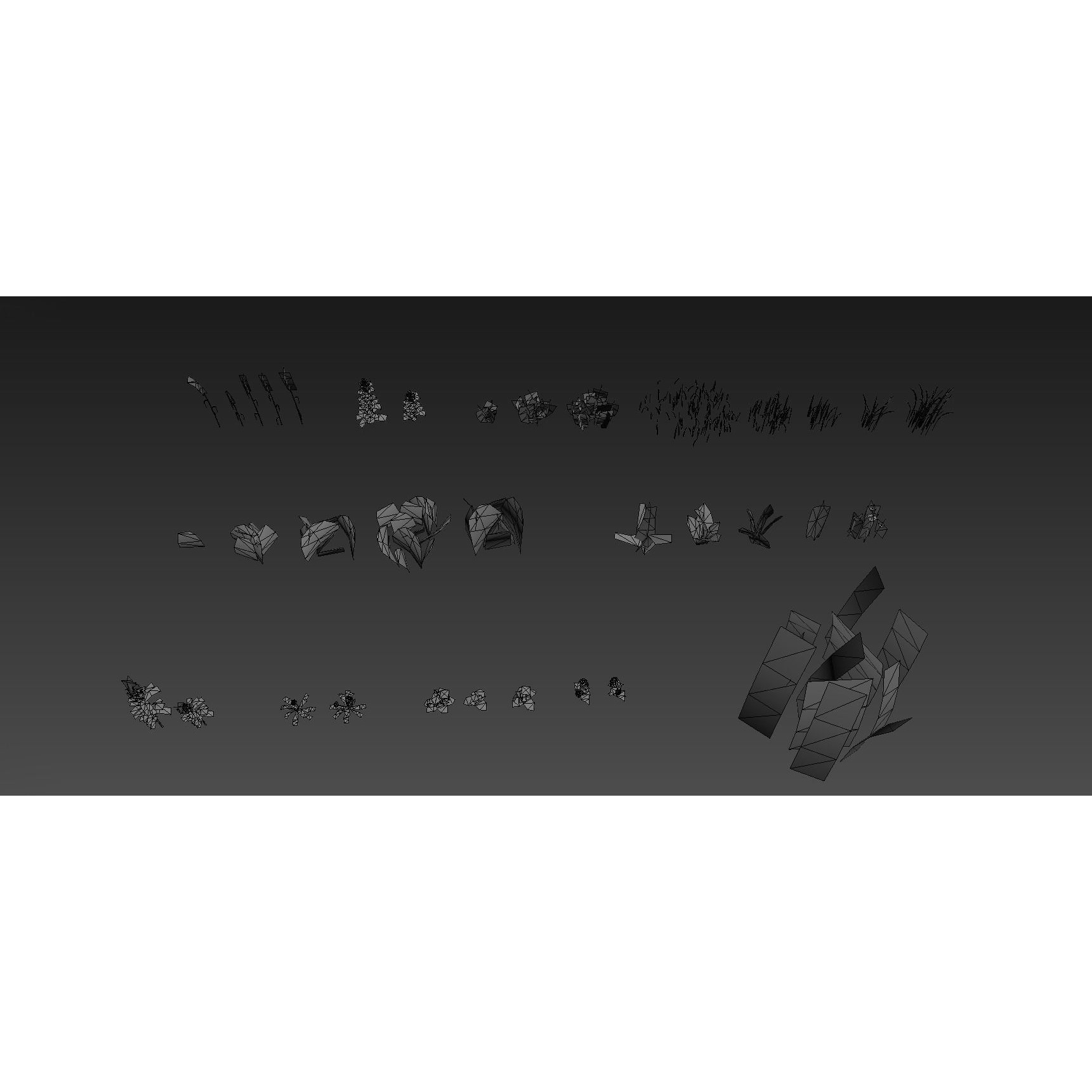 Grass and Flower - Low-Poly Game-Ready 3D Model