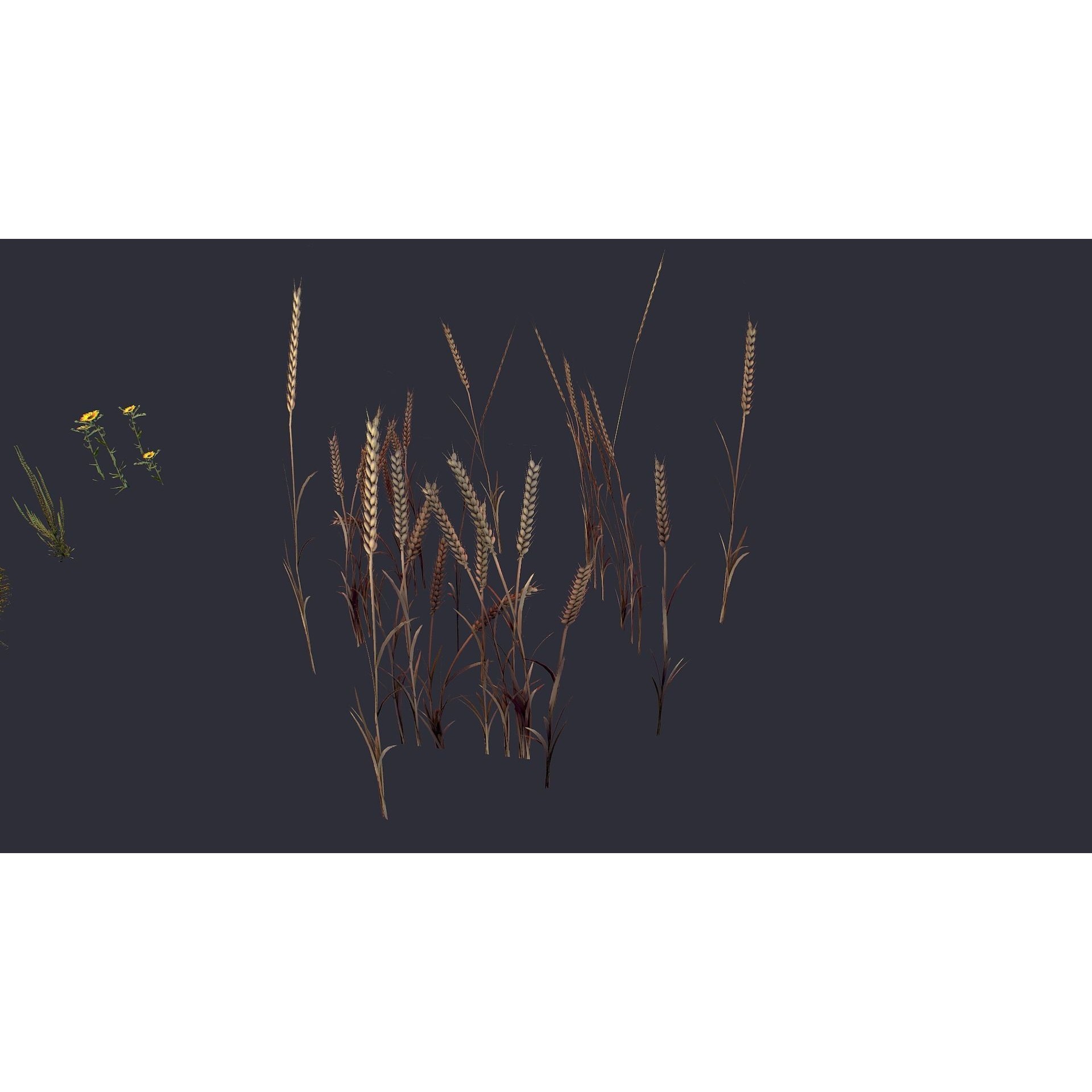 Grass and Flower - Low-Poly Game-Ready 3D Model - View 13