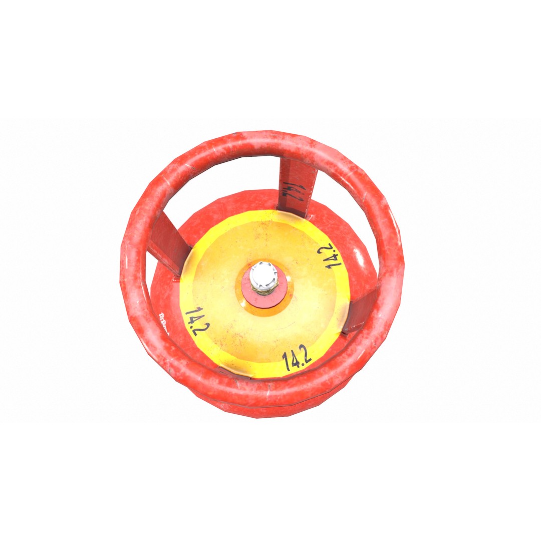 Bharat Gas Cylinder 3D Model – Low Poly Game-Ready Asset, FBX & OBJ - View 23