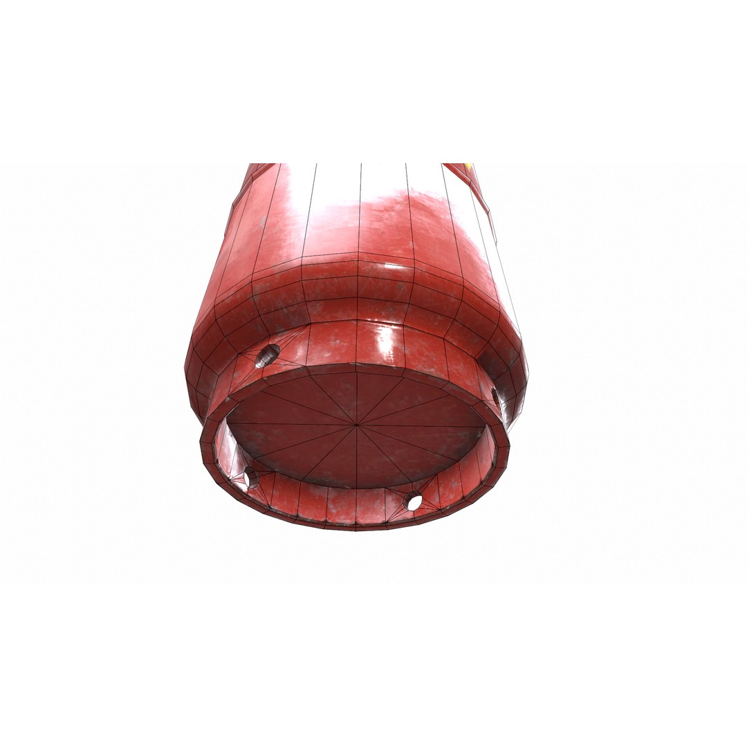Bharat Gas Cylinder 3D Model – Low Poly Game-Ready Asset, FBX & OBJ - View 32