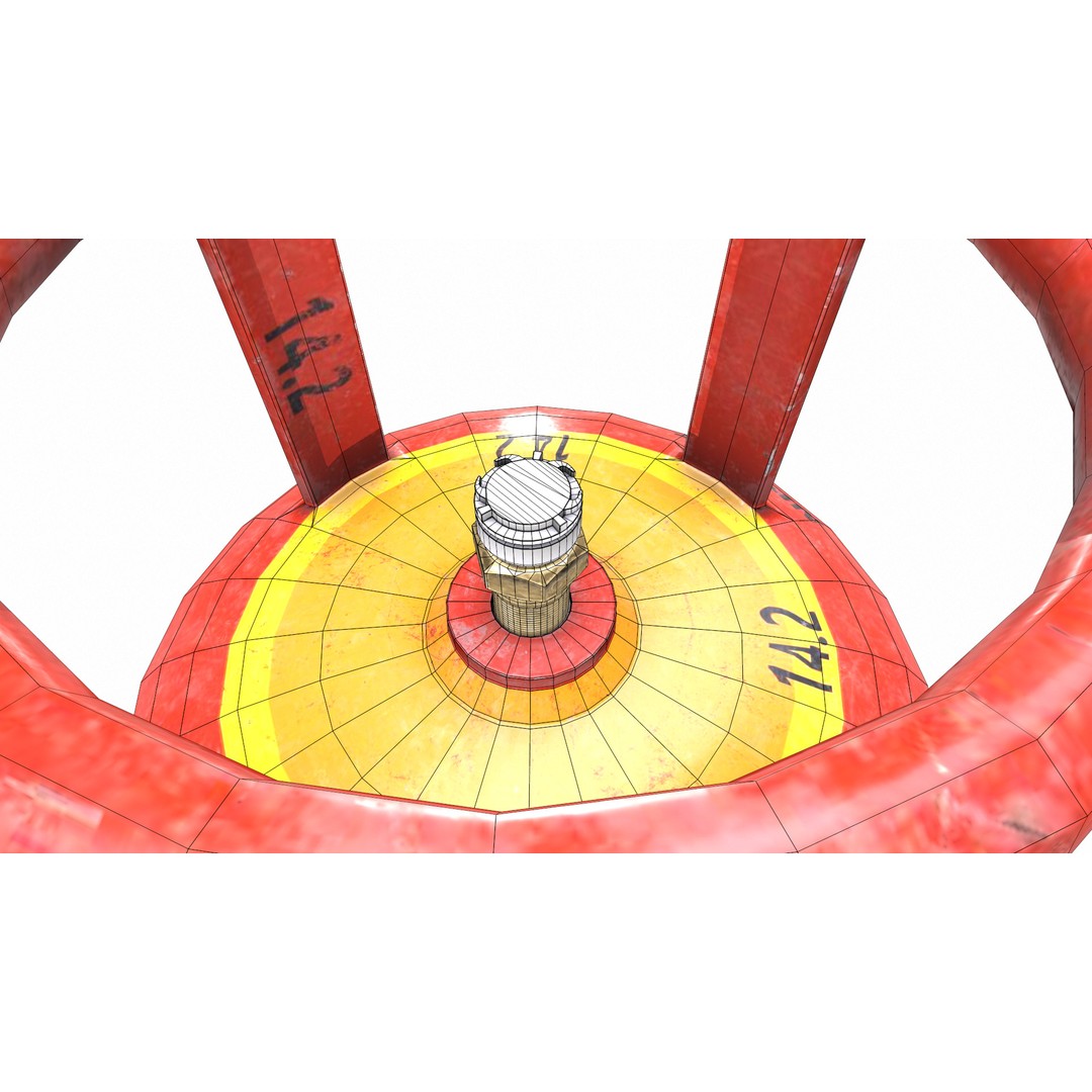 Bharat Gas Cylinder 3D Model – Low Poly Game-Ready Asset, FBX & OBJ - View 34