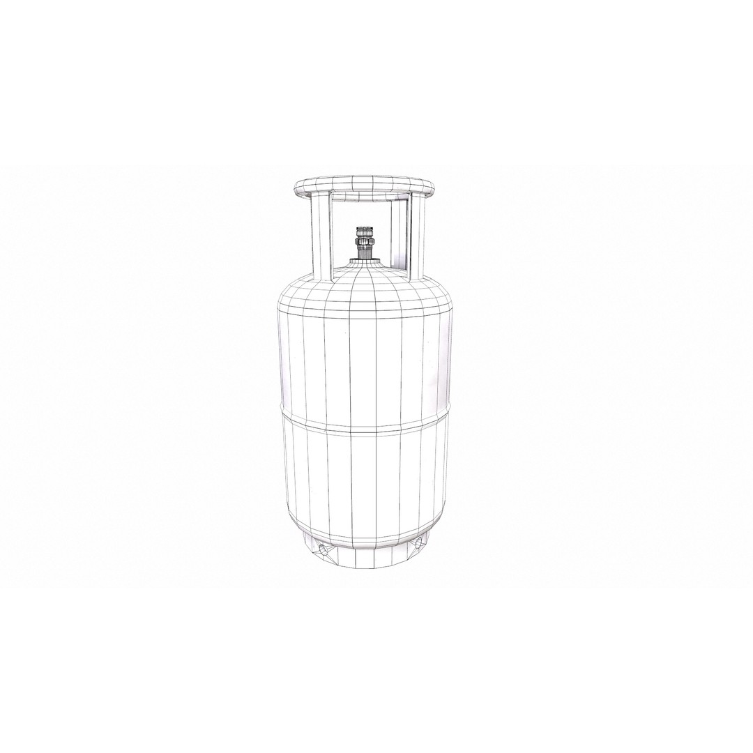 Bharat Gas Cylinder 3D Model – Low Poly Game-Ready Asset, FBX & OBJ - View 37