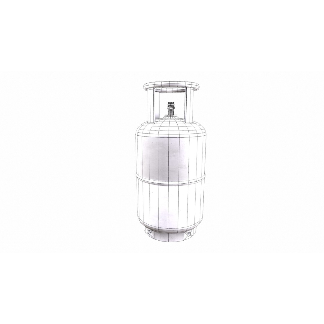 Bharat Gas Cylinder 3D Model – Low Poly Game-Ready Asset, FBX & OBJ - View 38