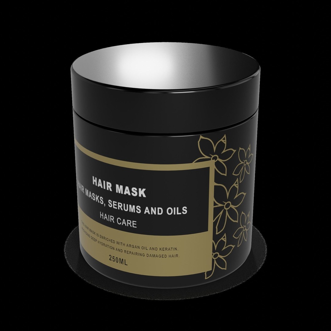Hair Mask 3D Model – Low Poly PBR Game Asset, FBX Format
